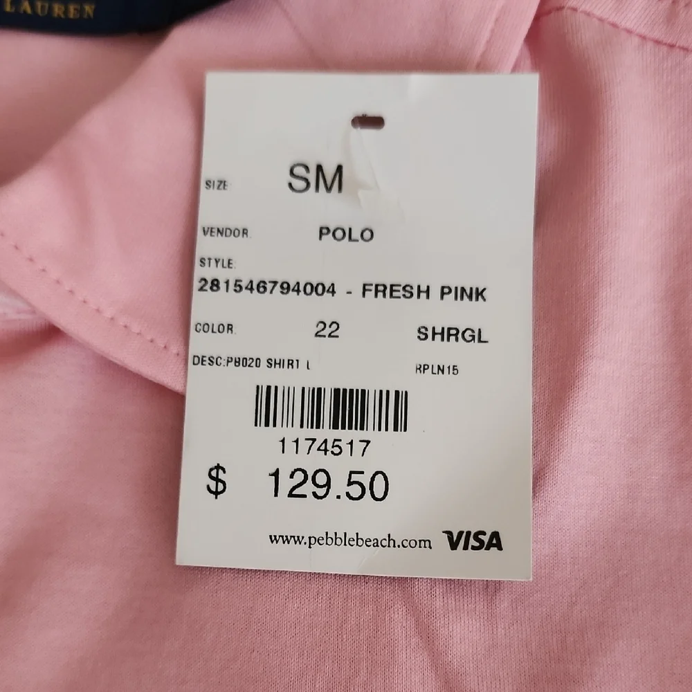 Polo Ralph Lauren Pebble Beach Pink Polo Shirt - Picture 6 of 7